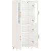 Skříň highboard 69,5 x 34 x 180 cm kompozitní dřevo [3198201] (Barva Bílá)