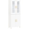 Skříň highboard 69,5 x 34 x 180 cm kompozitní dřevo [3198201] (Barva Bílá)