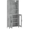 Skříň highboard 69,5 x 34 x 180 cm kompozitní dřevo [3189321] (Barva Betonová šedá)