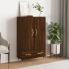 Skříň highboard 69,5 x 31 x 115 cm kompozitní dřevo [828212] (Barva Bílá)