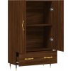 Skříň highboard 69,5 x 31 x 115 cm kompozitní dřevo [828212] (Barva Bílá)
