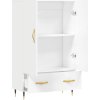 Skříň highboard 69,5 x 31 x 115 cm kompozitní dřevo [828212] (Barva Bílá)