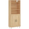 Skříň highboard 69,5 x 34 x 180 cm kompozitní dřevo [3189955] (Barva Šedá sonoma)