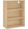 Skříň highboard 69,5 x 34 x 180 cm kompozitní dřevo [3189955] (Barva Šedá sonoma)