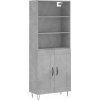 Skříň highboard 69,5 x 34 x 180 cm kompozitní dřevo [3189955] (Barva Šedá sonoma)