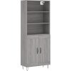 Skříň highboard 69,5 x 34 x 180 cm kompozitní dřevo [3189955] (Barva Šedá sonoma)