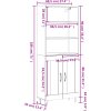 Skříň highboard 69,5 x 34 x 180 cm kompozitní dřevo [3189955] (Barva Šedá sonoma)
