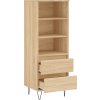 Skříň highboard 40 x 36 x 110 cm kompozitní dřevo [831508] (Barva Bílá)