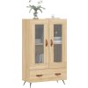Skříň highboard 69,5 x 31 x 115 cm kompozitní dřevo [828273] (Barva Kouřový dub)