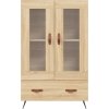 Skříň highboard 69,5 x 31 x 115 cm kompozitní dřevo [828273] (Barva Kouřový dub)