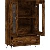 Skříň highboard 69,5 x 31 x 115 cm kompozitní dřevo [828273] (Barva Kouřový dub)