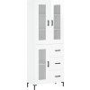 Skříň highboard 69,5 x 34 x 180 cm kompozitní dřevo [3198593] (Barva Bílá)