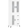Skříň highboard 69,5 x 34 x 180 cm kompozitní dřevo [3198593] (Barva Bílá)