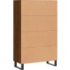 Skříň highboard 69,5 x 31 x 115 cm kompozitní dřevo [828265] (Barva Kouřový dub)