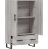 Skříň highboard 69,5 x 31 x 115 cm kompozitní dřevo [828265] (Barva Kouřový dub)
