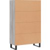 Skříň highboard 69,5 x 31 x 115 cm kompozitní dřevo [828265] (Barva Kouřový dub)