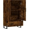 Skříň highboard 69,5 x 31 x 115 cm kompozitní dřevo [828265] (Barva Kouřový dub)