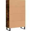 Skříň highboard 69,5 x 31 x 115 cm kompozitní dřevo [828265] (Barva Kouřový dub)