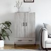 Skříň highboard 69,5 x 31 x 115 cm kompozitní dřevo [828246] (Barva Bílá s vysokým leskem)