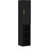 Skříň highboard 34,5x34x180 cm kompozit [3198970] (Barva Černá)