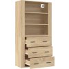 Skříň highboard kompozitní dřevo [3185394] (Barva dub sonoma)