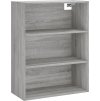 Skříň highboard 69,5 x 34 x 180 cm kompozitní dřevo [3189486] (Barva Černá)