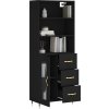Skříň highboard 69,5 x 34 x 180 cm kompozitní dřevo [3189486] (Barva Černá)