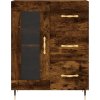 Skříň highboard 69,5 x 34 x 180 cm kompozitní dřevo [3189486] (Barva Černá)