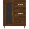 Skříň highboard 69,5 x 34 x 180 cm kompozitní dřevo [3189486] (Barva Černá)