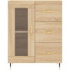 Skříň highboard 69,5 x 34 x 180 cm kompozitní dřevo [3189486] (Barva Černá)