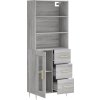 Skříň highboard 69,5 x 34 x 180 cm kompozitní dřevo [3189499] (Barva Šedá sonoma)