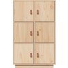Skříň highboard 67 x 40 x 108,5 cm masivní borové dřevo [820172] (Barva Přírodní)