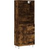 Skříň highboard 69,5 x 34 x 180 cm kompozitní dřevo [3190018] (Barva Kouřový dub)
