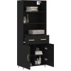 Skříň highboard 69,5 x 34 x 180 cm kompozitní dřevo [3200498] (Barva Černá)