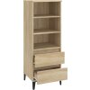 Skříň highboard 40 x 36 x 110 cm kompozit [821251] (Barva Hnědý dub)