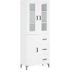 Skříň highboard 69,5 x 34 x 180 cm kompozitní dřevo [3198657] (Barva Bílá)