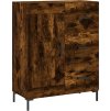 Skříň highboard 69,5 x 34 x 180 cm kompozitní dřevo [3198657] (Barva Bílá)
