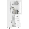 Skříň highboard 69,5 x 34 x 180 cm kompozitní dřevo [3198657] (Barva Bílá)