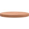 Stolní deska Ø 30 x 2,5 cm kulatá masivní bukové dřevo [355913] (Barva Světle hnědá)