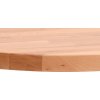 Stolní deska Ø 80 x 4 cm kulatá masivní bukové dřevo [355925] (Barva Světle hnědá)