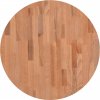 Stolní deska Ø 60 x 4 cm kulatá masivní bukové dřevo [355944] (Barva Hnědá)