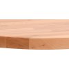 Stolní deska Ø 60 x 4 cm kulatá masivní bukové dřevo [355944] (Barva Hnědá)