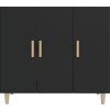 Příborník 90 x 34 x 80 cm kompozitní dřevo [812493] (Barva Černá)