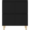 Příborník 60 x 35 x 70 cm kompozitní dřevo [821157] (Barva Černá)