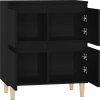 Příborník 60 x 35 x 70 cm kompozitní dřevo [821157] (Barva Černá)