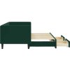 Válenda s přistýlkou a zásuvkami 80 x 200 cm samet [3196734] (Barva Tmavě zelená)