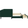 Válenda s přistýlkou a zásuvkami 90 x 200 cm samet [3196741] (Barva Tmavě zelená)