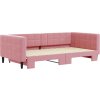 Válenda s přistýlkou 100 x 200 cm samet [3196701] (Barva Růžová)