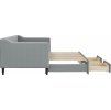 Válenda s přistýlkou a zásuvkami 80 x 200 cm textil [3197457] (Barva Světle šedá)