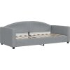 Válenda s přistýlkou a zásuvkami 90 x 190 cm textil [3197235] (Barva Tmavě šedá)